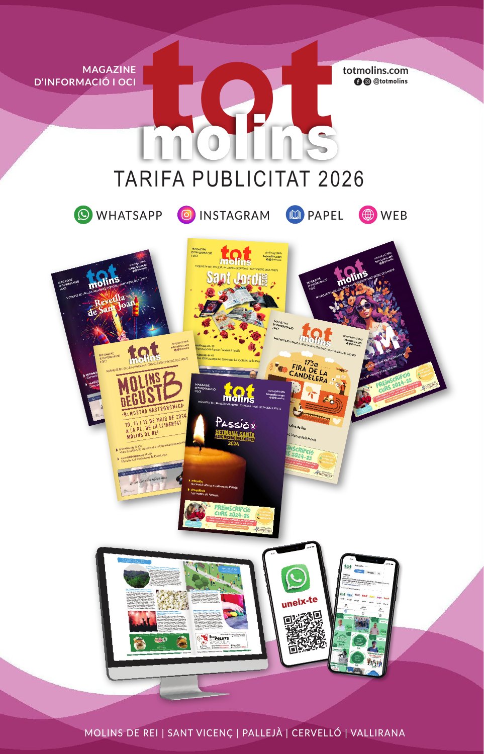 Portada del dossier de tarifes publicitàries 2026 de Tot Molins